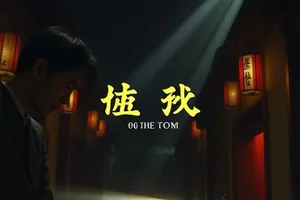 剧集《雪落无声》封面,雪夜小镇路灯场景